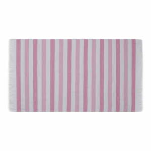 Różowe bawełniane ręczniki plażowe zestaw 2 szt. 70x140 cm Stripe – Foutastic obraz