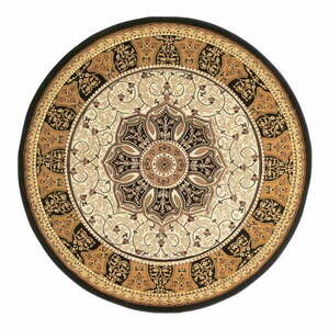 Czarno-beżowy okrągły dywan ø 150 cm Heritage – Think Rugs obraz