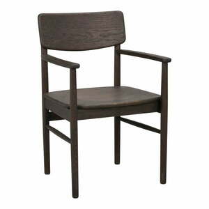 Ciemnobrązowe krzesła z litego drewna dębowego zestaw 2 szt. Maidstone – Rowico obraz