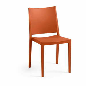 Pomarańczowe plastikowe krzesło ogrodowe Mosk – Rojaplast obraz