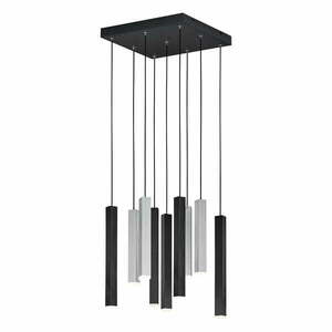 Czarna lampa wisząca LED z metalowym kloszem Civeto – CINQUE obraz