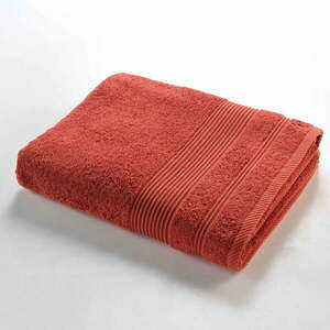 Ceglasty bawełniany ręcznik kąpielowy frotte 90x150 cm Tendresse – douceur d'intérieur obraz