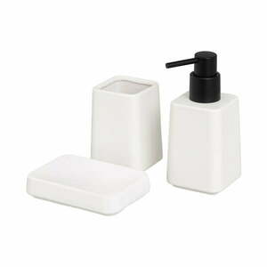 Biały zestaw ceramicznych akcesoriów łazienkowych – Casa Selección obraz