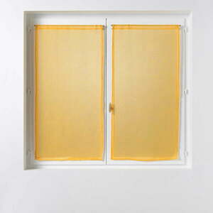 Żółte firanki z woalu zestaw 2 szt. 60x120 cm Sandra – douceur d'intérieur obraz