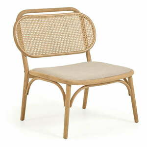 Beżowy/naturalny tkany fotel z plecionki trzcinowej Doriane – Kave Home obraz