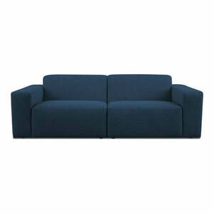 Ciemnoniebieska sofa z materiału bouclé 228 cm Roxy – Scandic obraz