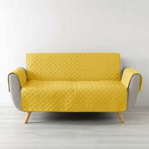 Żółty ochronny pokrowiec na sofę 4-osobową Lounge – douceur d'intérieur obraz