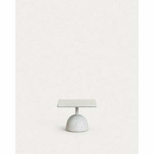 Biały stolik z lastryko 48x48 cm Saura – Kave Home obraz