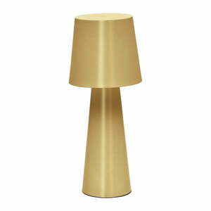 Lampa stołowa LED w kolorze złota ze ściemniaczem i metalowym kloszem (wysokość 40 cm) Arenys – Kave Home obraz