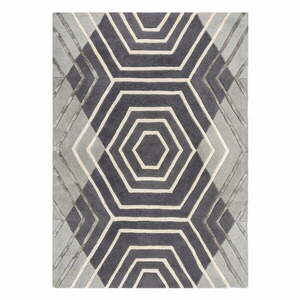 Szary dywan wełniany 120x170 cm – Flair Rugs obraz