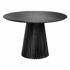 Czarny okrągły stół z litego drewna mindi ø 120 cm Jeanette – Kave Home obraz