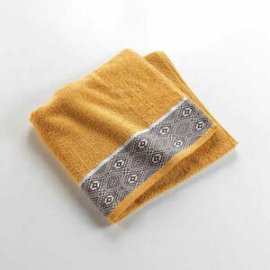 Żółty bawełniany ręcznik kąpielowy frotte 70x130 cm Esteban – douceur d'intérieur obraz