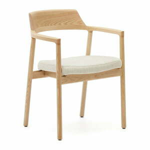 Beżowe krzesło z litego drewna dębowego Alocs – Kave Home obraz