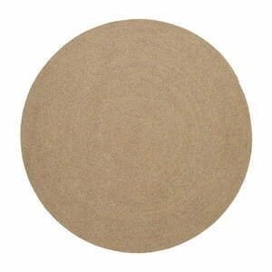 Beżowy okrągły dywan odpowiedni na zewnątrz z włókien z recyklingu ø 200 cm Despas – Kave Home obraz