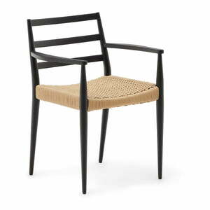 Czarne/naturalne krzesła zestaw 2 szt. z litego drewna dębowego Analy – Kave Home obraz