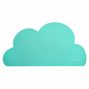 Turkusowa silikonowa mata stołowa Kindsgut Cloud, 49x27 cm obraz
