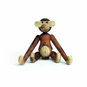 Figurka z litego drewna Kay Bojesen Denmark Monkey Teak obraz