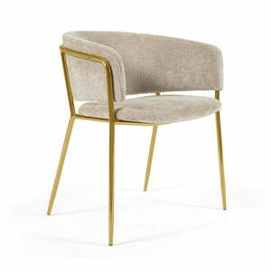 Krzesła w beżowo-złotym kolorze zestaw 2 szt. Runnie – Kave Home obraz