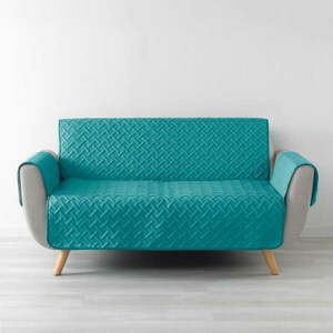 Turkusowy ochronny pokrowiec na sofę 4-osobowy Lounge – douceur d'intérieur obraz