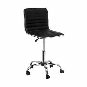 Czarne krzesło biurowe z imitacji skóry – Casa Selección obraz