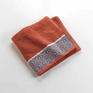 Ceglasty bawełniany ręcznik kąpielowy frotte 70x130 cm Esteban – douceur d'intérieur obraz