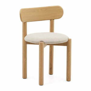 Kremowe/naturalne krzesła zestaw 2 szt. z litego drewna dębowego Nebai – Kave Home obraz