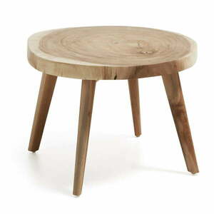 Okrągły stolik z litego drewna munggur ø 65 cm Wellcres – Kave Home obraz