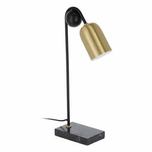 Czarna/w kolorze złota lampa stołowa (wysokość 60 cm) Natsumi – Kave Home obraz