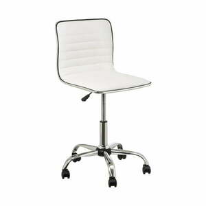 Białe krzesło biurowe z imitacji skóry – Casa Selección obraz
