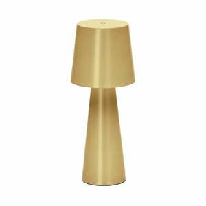 Lampa stołowa LED ze ściemniaczem w kolorze złota z metalowym kloszem (wysokość 25 cm) Arenys – Kave Home obraz