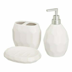 Biały zestaw ceramicznych akcesoriów łazienkowych – Casa Selección obraz