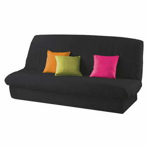 Czarny elastyczny pokrowiec na sofę 3-osobowy Essentiel – douceur d'intérieur obraz