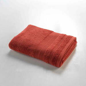 Ceglasty bawełniany ręcznik kąpielowy frotte 70x130 cm Tendresse – douceur d'intérieur obraz