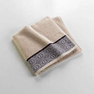 Beżowy bawełniany ręcznik kąpielowy frotte 70x130 cm Esteban – douceur d'intérieur obraz