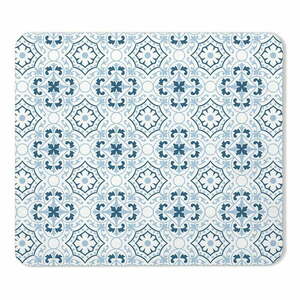 Biało-niebieski dywanik łazienkowy okrzemkowy (z diatomitu) 35x45 cm Atlanta – douceur d'intérieur obraz