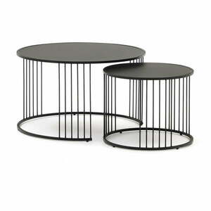 Okrągły stolik ze szklanym blatem ø 75 cm Hadar – Kave Home obraz