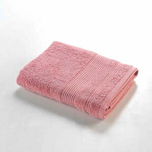 Różowy bawełniany ręcznik kąpielowy frotte 70x130 cm Tendresse – douceur d'intérieur obraz