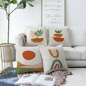 Zestaw 4 poszewek na poduszki Minimalist Cushion Covers Succulent, 55x55 cm obraz