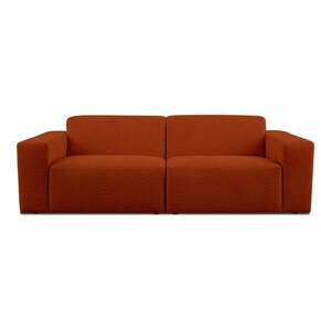 Ceglasta sofa z materiału bouclé 228 cm Roxy – Scandic obraz