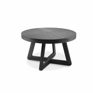 Czarny rozkładany stół z drewna dębowego Windsor & Co Sofas Bodil, ø 130 cm obraz
