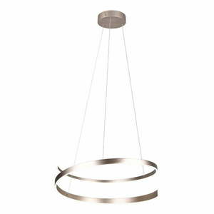 Szara lampa wisząca LED ze sterowaniem głosowym/mobilną aplikacją i metalowym kloszem ø 75 cm Cinardi – CINQUE obraz