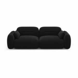 Czarna aksamitna sofa 230 cm Audrey – Interieurs 86 obraz