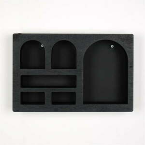 Czarna wielopoziomowa półka 35 cm Cry – Kalune Design obraz