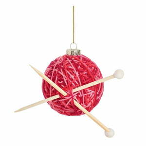 Szklana ozdoba świąteczna Knitting Ball – Sass & Belle obraz