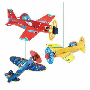 Wiszące dekoracyjne samolotu z papieru Djeco obraz