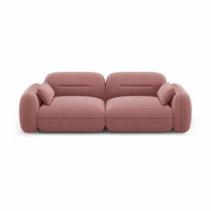 Różowa aksamitna sofa 230 cm Audrey – Interieurs 86 obraz