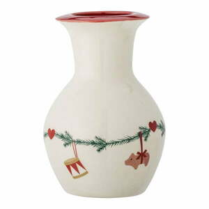 Biały kamionkowy wazon ze świątecznym motywem (wysokość 16 cm) Yule – Bloomingville obraz