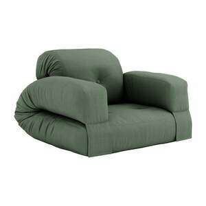 Fotel rozkładany z zielonym obiciem Karup Design Hippo Olive Green obraz
