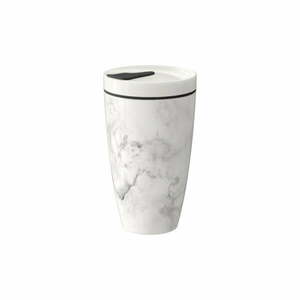 Szaro-biały porcelanowy kubek podróżny Villeroy & Boch Like To Go, 350 ml obraz