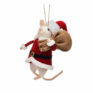 Tekstylna ozdoba świąteczna Santa Mouse – Sass & Belle obraz
